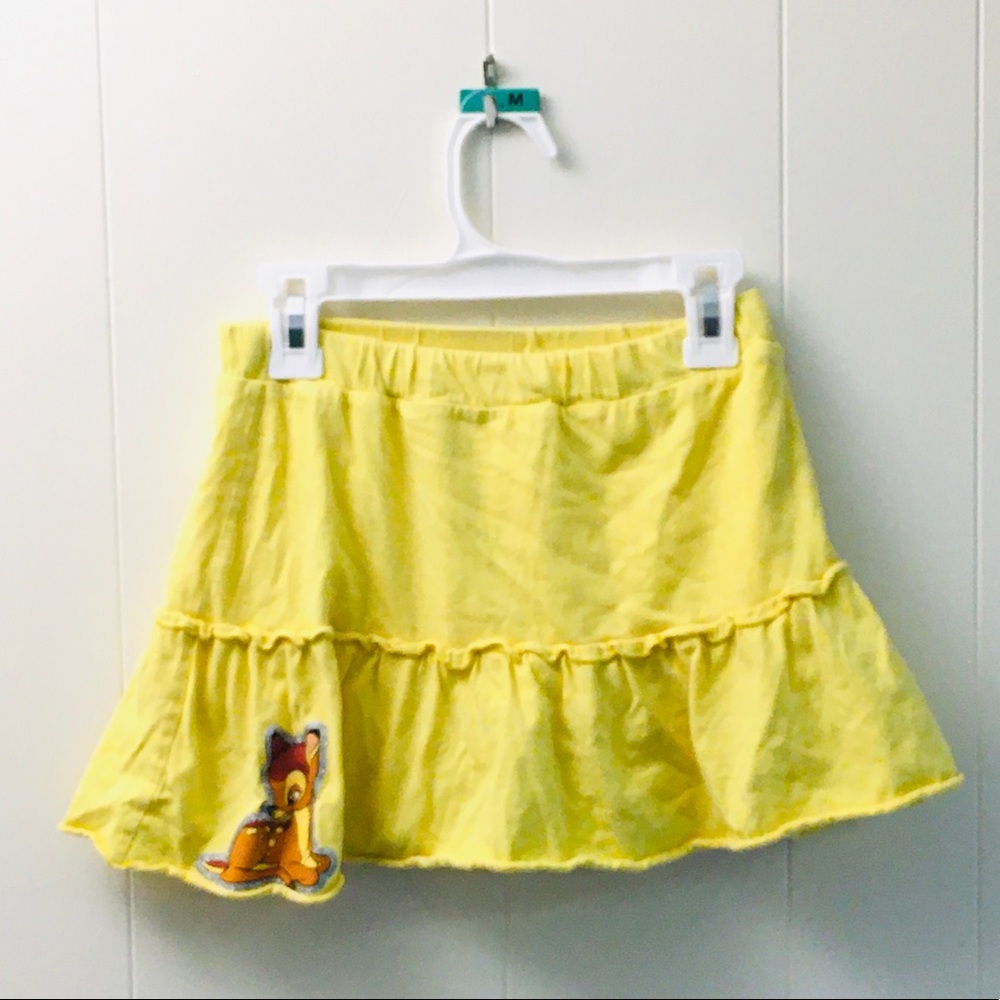 Disney Girls 7/8 Yellow Bambi Ruffle Skort